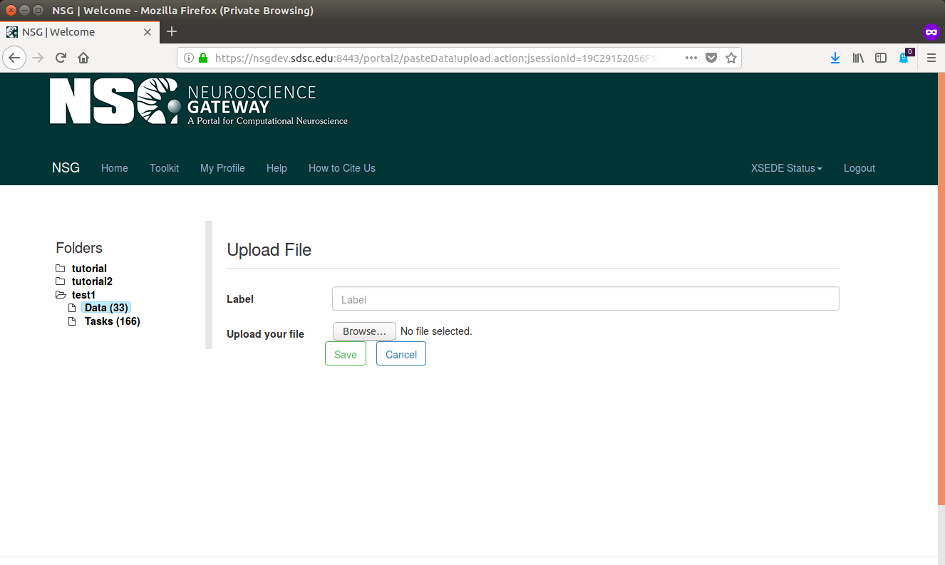 Image of Upload Page